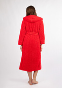 Szlafrok/ Podomka DIANA DŁUGA CZERWONA - puch czerwony  - Dkaren