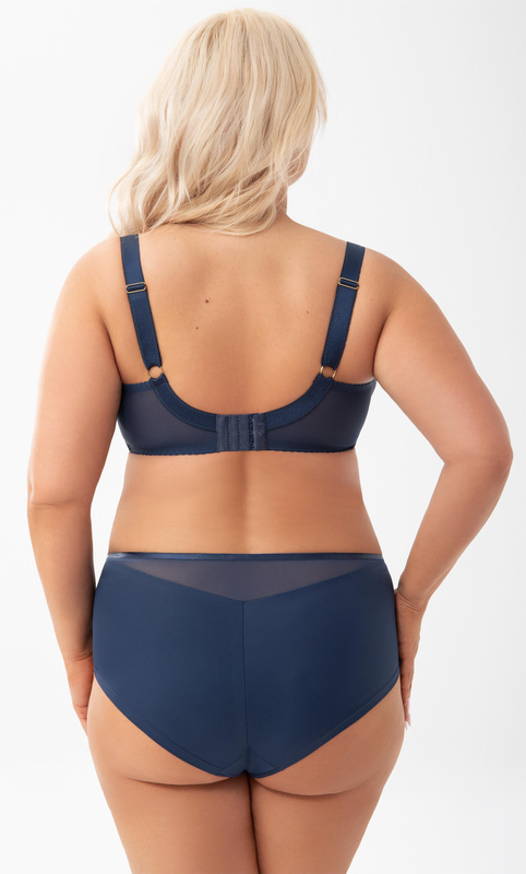 Miękki biustonosz na drutach granatowy Gorsenia- NARCISA 910