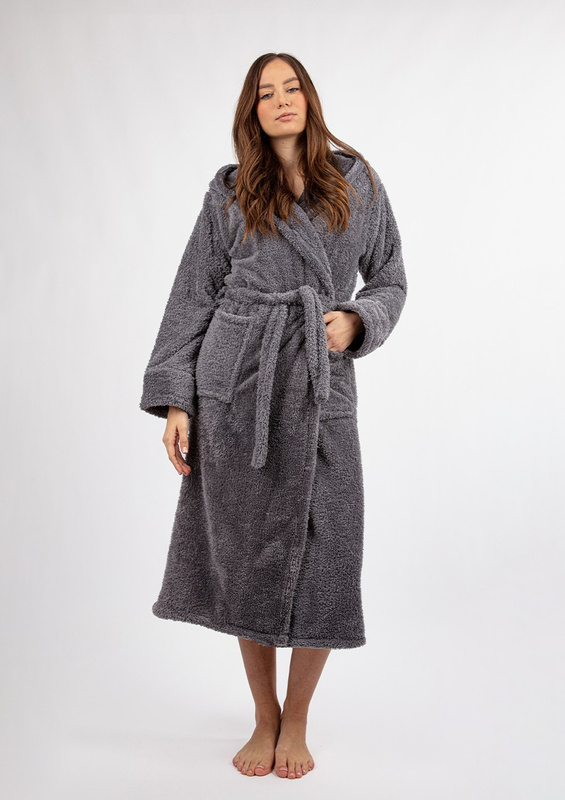 Szlafrok/Podomka DIANA DŁUGA - puch szary - Dkaren