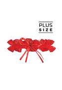 PW-98 Czerwona podwiązka z silikonem Julimex GRENADA plus size 