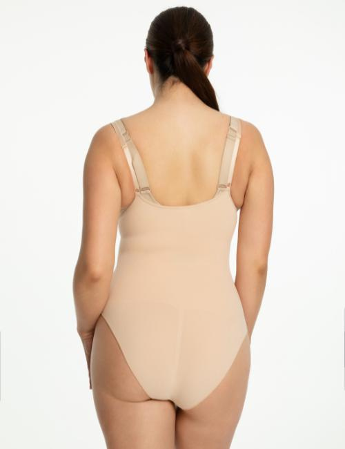 Wyszczuplające body pod biust 419 SEAMLESS BODY OPEN BUST bezszwowe beż
