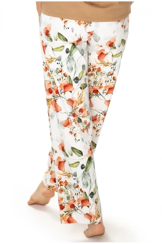 Spodnie Piżamowe Marcella 86679 w kwiaty