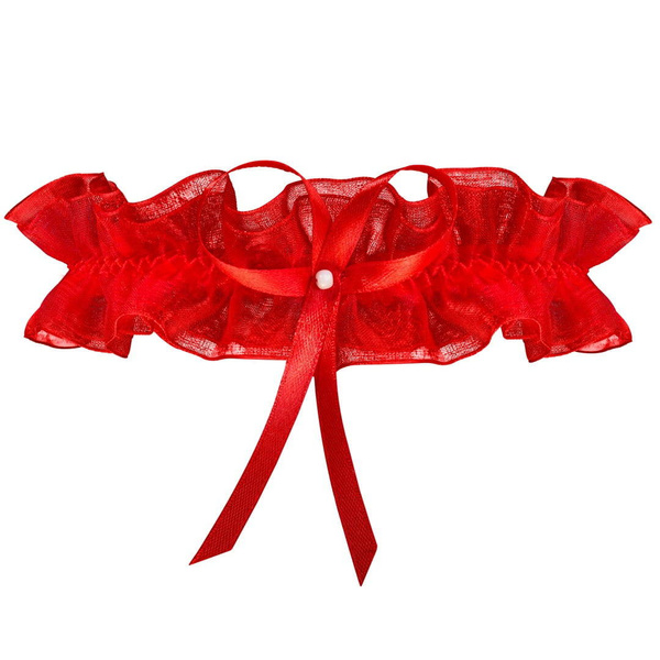 Podwiązka z podwójnego czerwonego tiulu Julimex PW-03 MONAKO