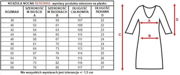 Kobieca koszula nocna Berenika 1693 niebieski - Mewa