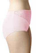 Figi damskie Liza wysoki stan z koronką kol. różowy - Mewa