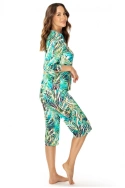 Kolorowa piżama damska z jedwabiu Vistex  Mewa Malaga 86656