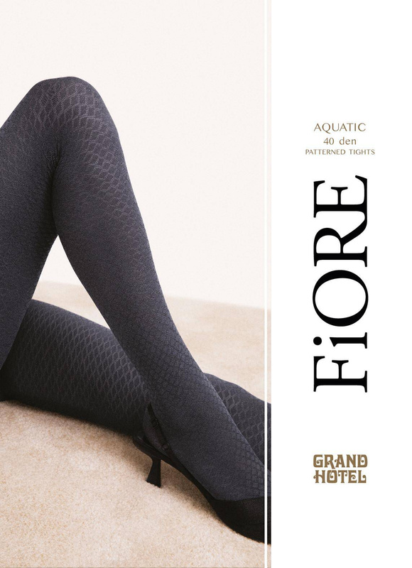 Stylowe rajstopy wzorzyste Fiore AQUATIC 40 DEN