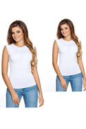 Biała gładka bluzka na ramiączkach Babell Indi