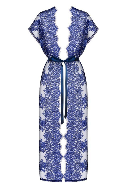 OSTATNIE SZTUKI Efektowny koronkowy peniuar Obsessive Flowlace