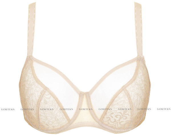 Beżowy miękki biustonosz plus size Gorteks Gabi/B2 v2