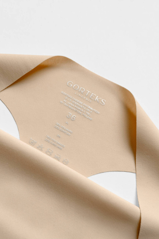 Stringi bezszwowe trójpak - beżowy (BLANCA/S/BEŻOWY) - Gorteks