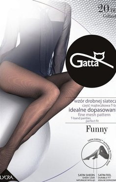Rajstopy Gatta Funny, imitacja drobnej kabaretki