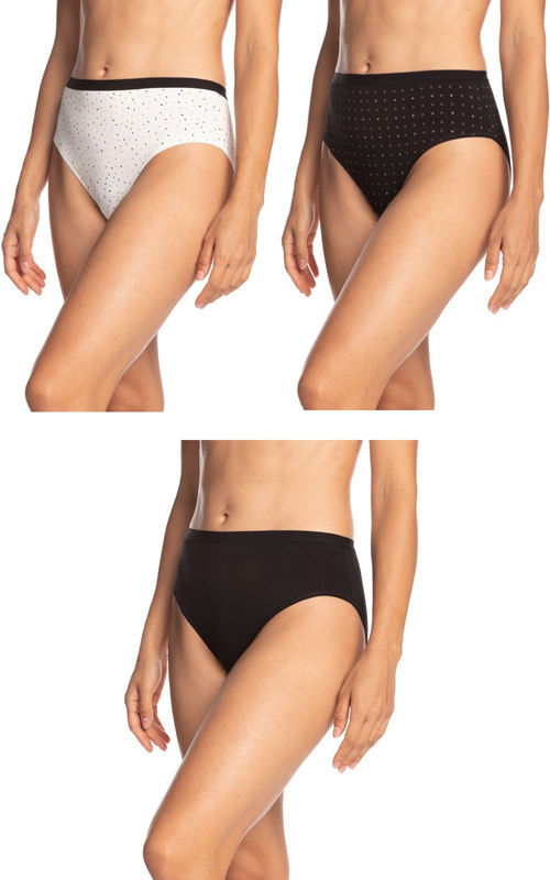Bawełniane figi damskie Lama 3-pak Bikini - mieszane kolory