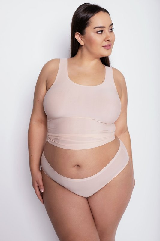 Beżowe figi Julimex FLEXI-ONE kolekcja PLUS SIZE 2XL-3XL