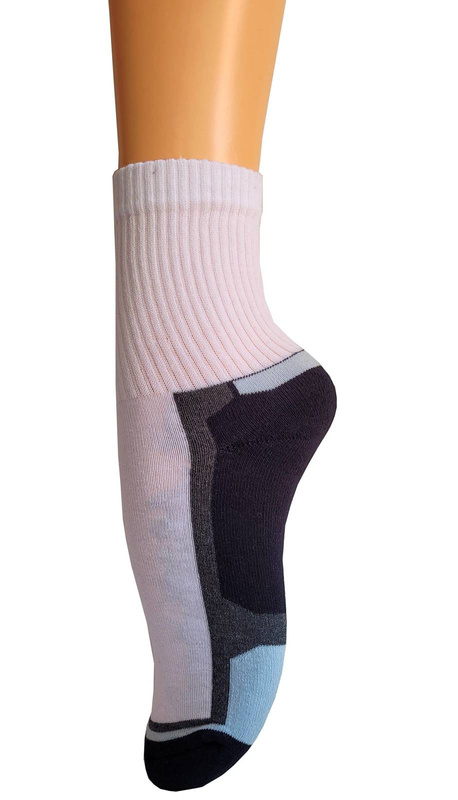 Bezuciskowe skarpetki damskie SPORT SOCKS PER TE frotte jasne