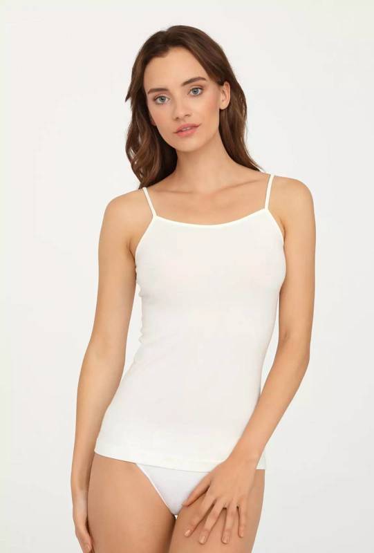 Biała koszulka Gatta Camisole-bezszwowa na wąskich ramiączkach