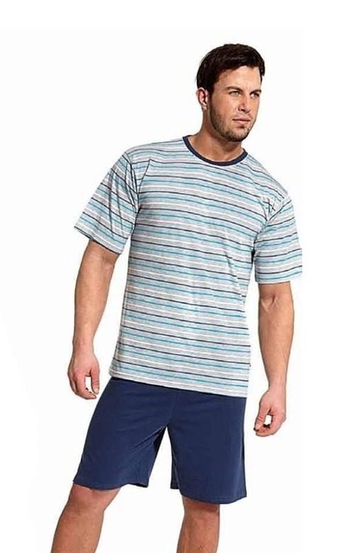 Krótka piżama męska w paseczki Cornette 330/ 338 (mix) 100% bawełna